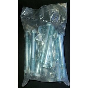 Zinc Plated Hex Head Bolts Nuts Washers Fastener Assortment Set